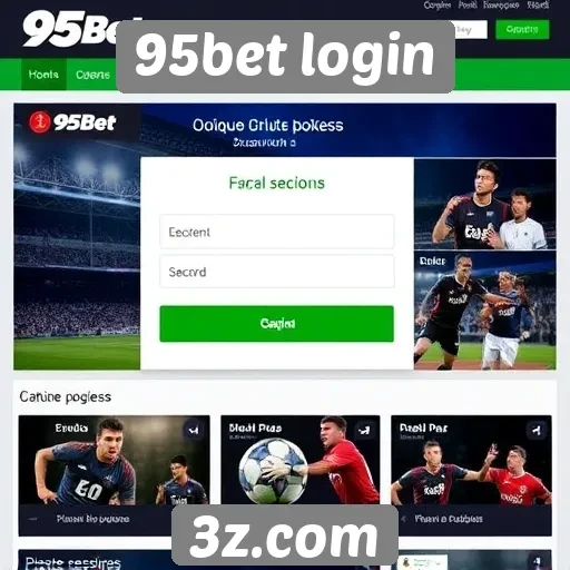 Funcionalidades principais do site 95bet login